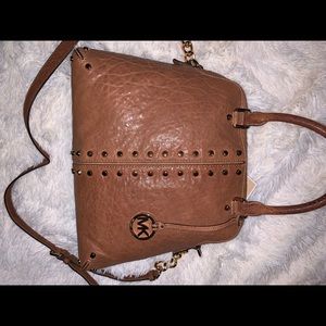 MICHAEL KORS TAN LEATHER BAG